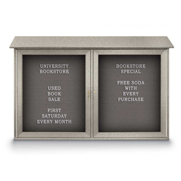United Visual Products Indoor Enclosed Combo Board, 48"x36", Satin Frame/Black & Black UVCB4836-BLACK-BLACK - main